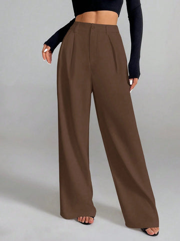 PETITE Women's Elegant French Style White Casual/Office Pants
