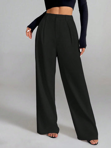 PETITE Women's Elegant French Style White Casual/Office Pants
