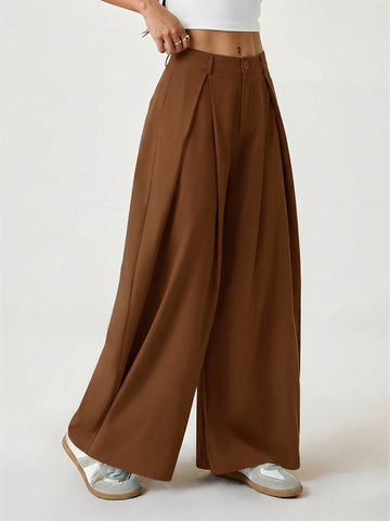 Vintage Casual Hippie Street Oversized Blue Striped Textured Wide Leg Pants