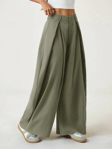 Vintage Casual Hippie Street Oversized Blue Striped Textured Wide Leg Pants