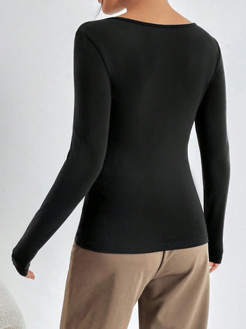 Privé Women's Sweetheart T-shirt With Ruched Bust