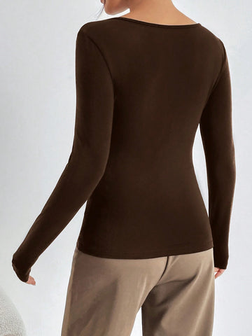 Privé Women's Sweetheart T-shirt With Ruched Bust