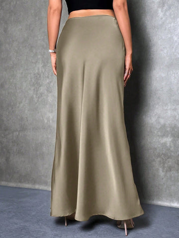 Solid Color Mermaid Style Skirt