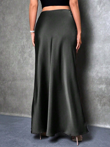 Solid Color Mermaid Style Skirt