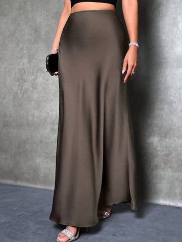 Solid Color Mermaid Style Skirt