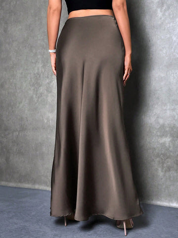 Solid Color Mermaid Style Skirt
