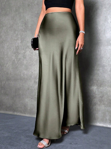 Solid Color Mermaid Style Skirt