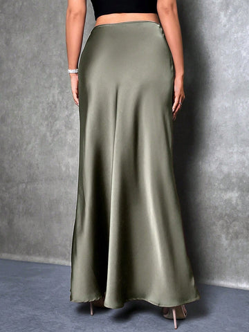 Solid Color Mermaid Style Skirt