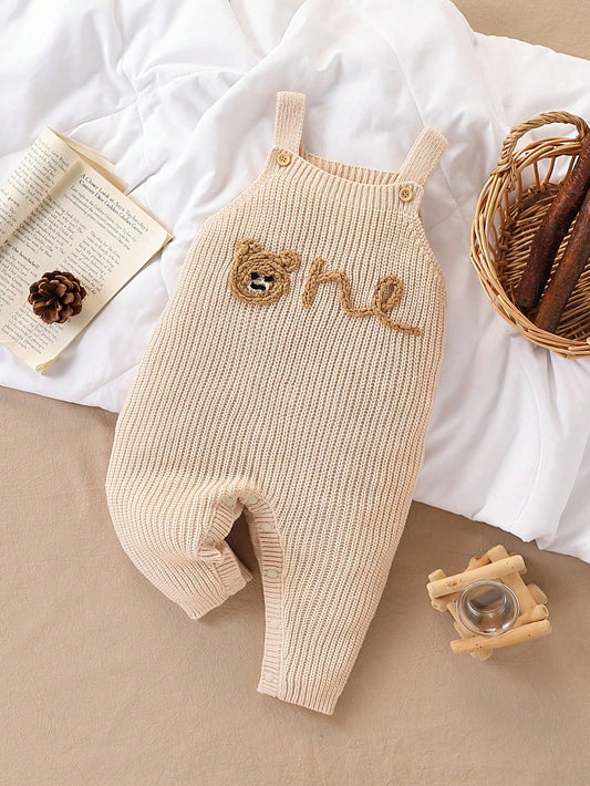 Vintaside Kids Baby Boy Stylish Bear Jacquard Knit Romper