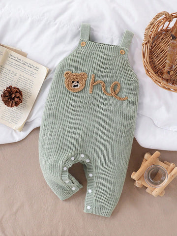 Vintaside Kids Baby Boy Stylish Bear Jacquard Knit Romper