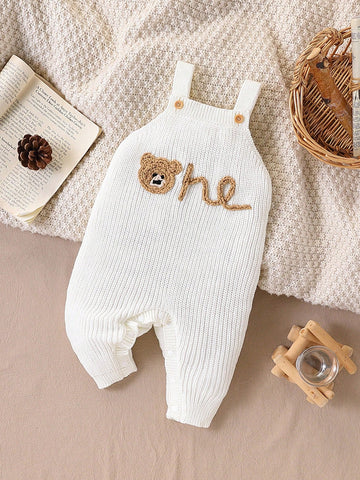 Vintaside Kids Baby Boy Stylish Bear Jacquard Knit Romper