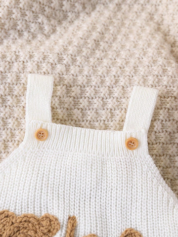 Vintaside Kids Baby Boy Stylish Bear Jacquard Knit Romper