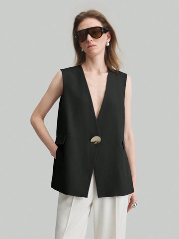 Casual Loose Fit Women Vest Jacket