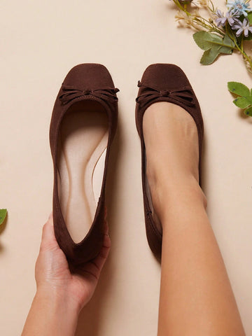 Women's Casual Forma Microfiber Closed Toe Comfortable Ballet Flats