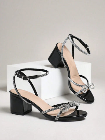 SHUZIA Women's Fashionable Rhinestone High Heel Sandals