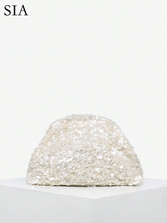 Women Vintage Minimalist Crocheted Beach Bag