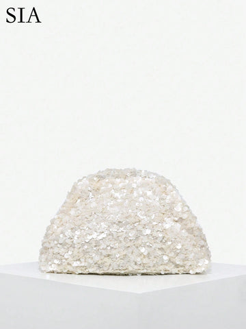 Women Vintage Minimalist Crocheted Beach Bag