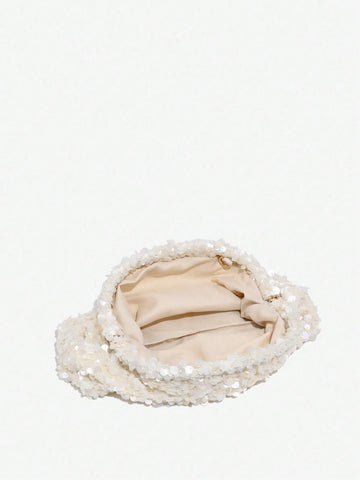 Women Vintage Minimalist Crocheted Beach Bag