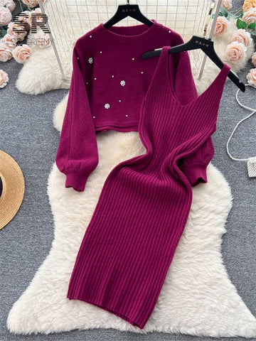 Beading Casual Two Piece Set