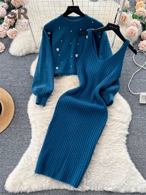 Beading Casual Two Piece Set