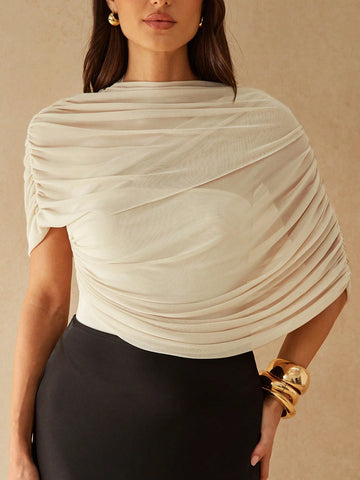 Elegant Metallic Shawl-Style Jumpsuit