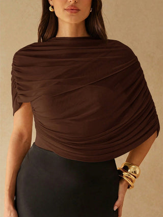 Elegant Metallic Shawl-Style Jumpsuit