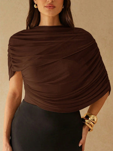 Elegant Metallic Shawl-Style Jumpsuit