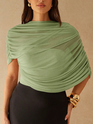 Elegant Metallic Shawl-Style Jumpsuit