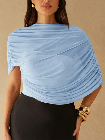 Elegant Metallic Shawl-Style Jumpsuit