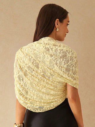 Elegant Metallic Shawl-Style Jumpsuit