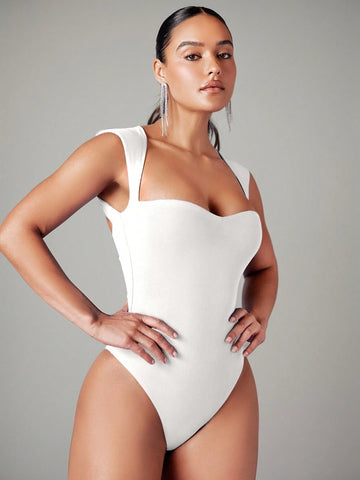 Women'S Wide Strap Backless Bodysuit