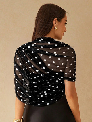 Elegant Metallic Shawl-Style Jumpsuit