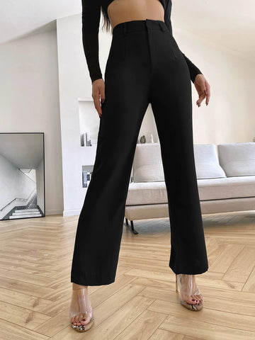 Siren Gaze Solid High Rise Tailored Pants