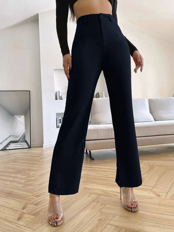 Siren Gaze Solid High Rise Tailored Pants