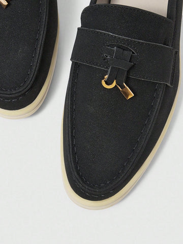 Women Plain Minimalist Flat Casual Loafers