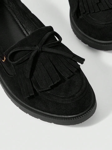 Women Plain Minimalist Flat Casual Loafers