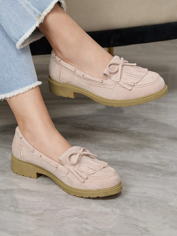 Women Plain Minimalist Flat Casual Loafers
