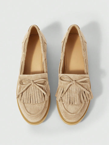 Women Plain Minimalist Flat Casual Loafers