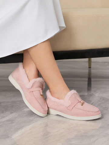 Women Plain Minimalist Flat Casual Loafers