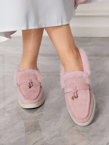 Women Plain Minimalist Flat Casual Loafers