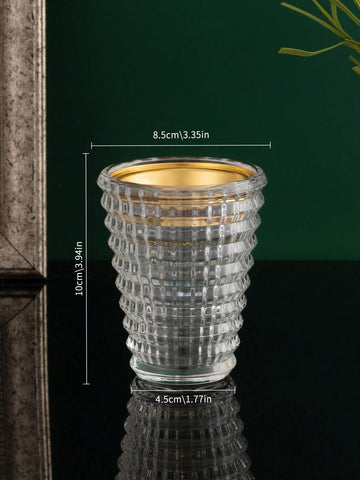 Smaller Round Wave Pattern Glass Incense Burner