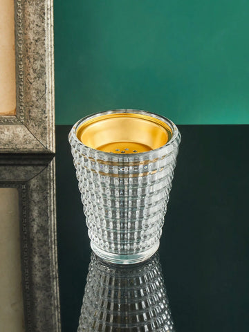 Smaller Round Wave Pattern Glass Incense Burner