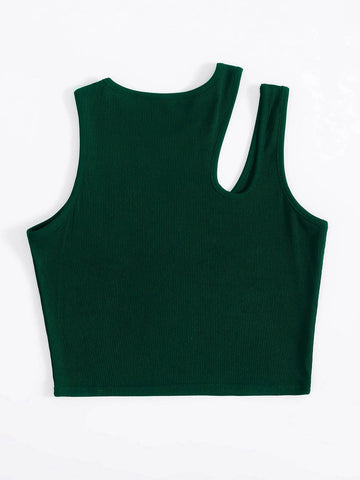 Solid Cut Out Tank Top