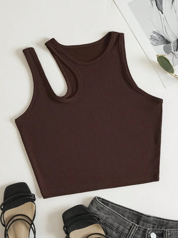 Solid Cut Out Tank Top