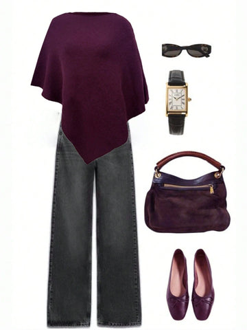 Minimalist Fashion Poncho Sweater