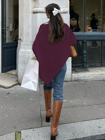 Minimalist Fashion Poncho Sweater