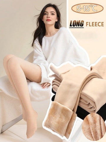 Solid Color Thermal Lined Tights