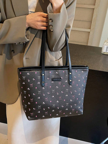 New Floral Pattern PU Tote Bag