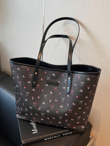 New Floral Pattern PU Tote Bag