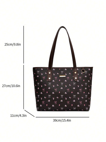 New Floral Pattern PU Tote Bag
